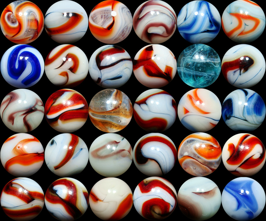 How do you identify and price vintage marbles?
